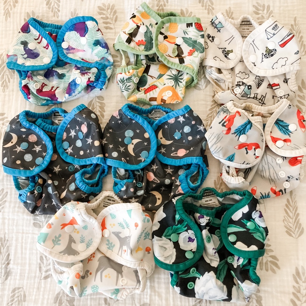 Thirsties Duo Wrap Size 1 Diaper Covers Lot of 8